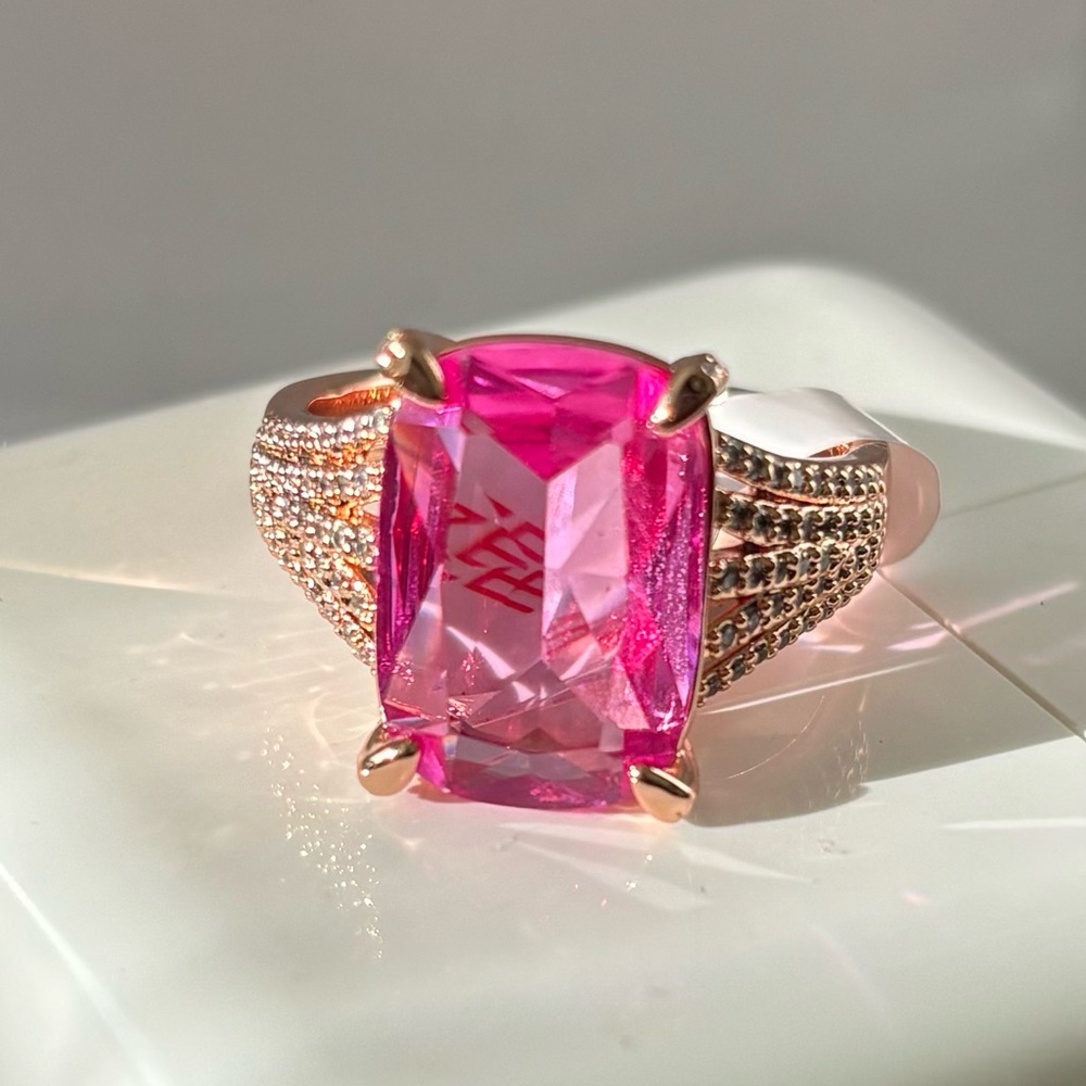 Elegant Pink Gemstone Ring